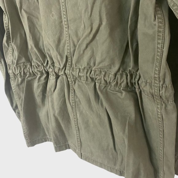 Madewell Surplus Jacket Women's Small Army Green Utility Full-Zip Long-Sleeve - Picture 8 of 14